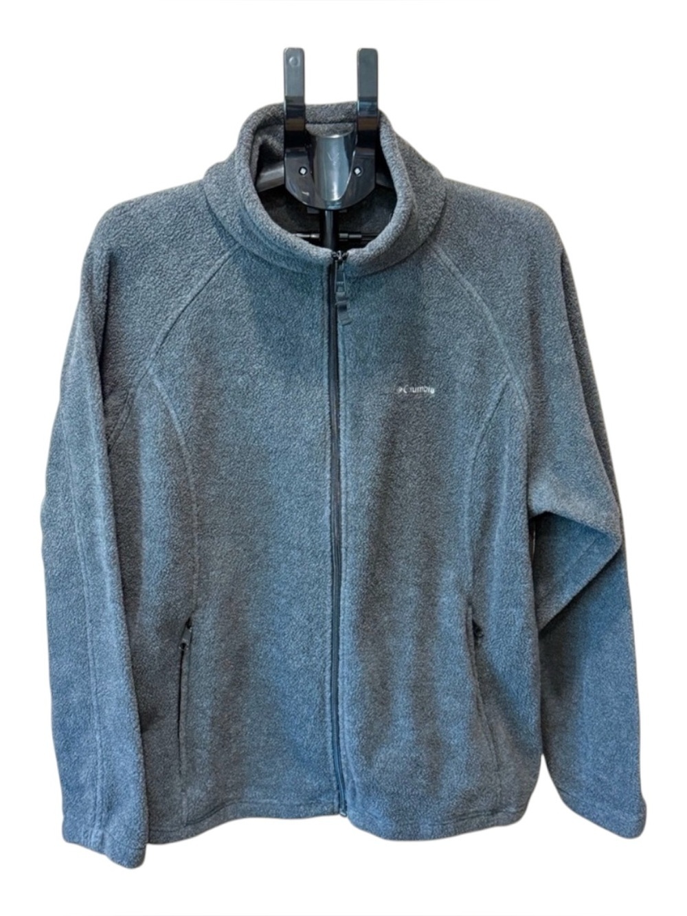 Columbia Fleece Jacket Full Zip Heather Gray 2XL Plus Size Women